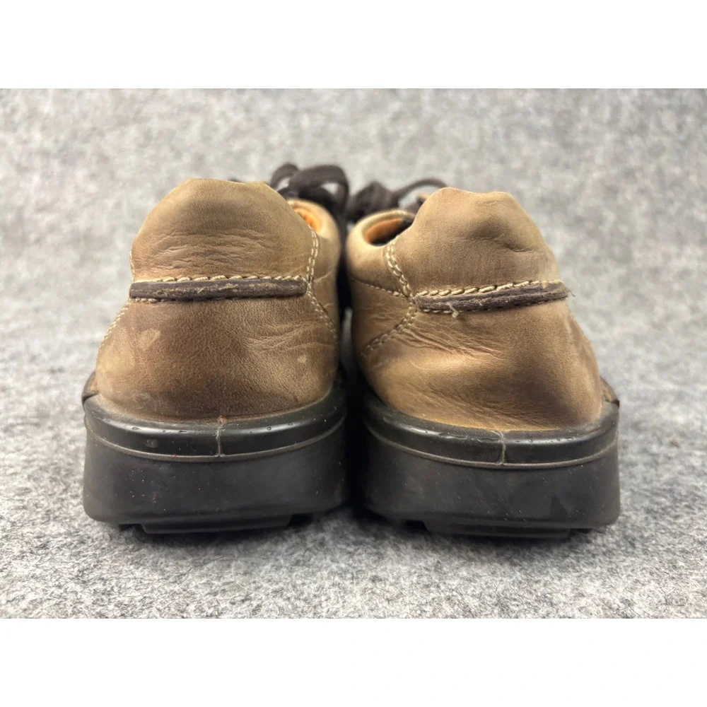 ECCO Light Shock Point Shoes Mens 43 Brown Leather Lace Up Moc Toe Oxfords